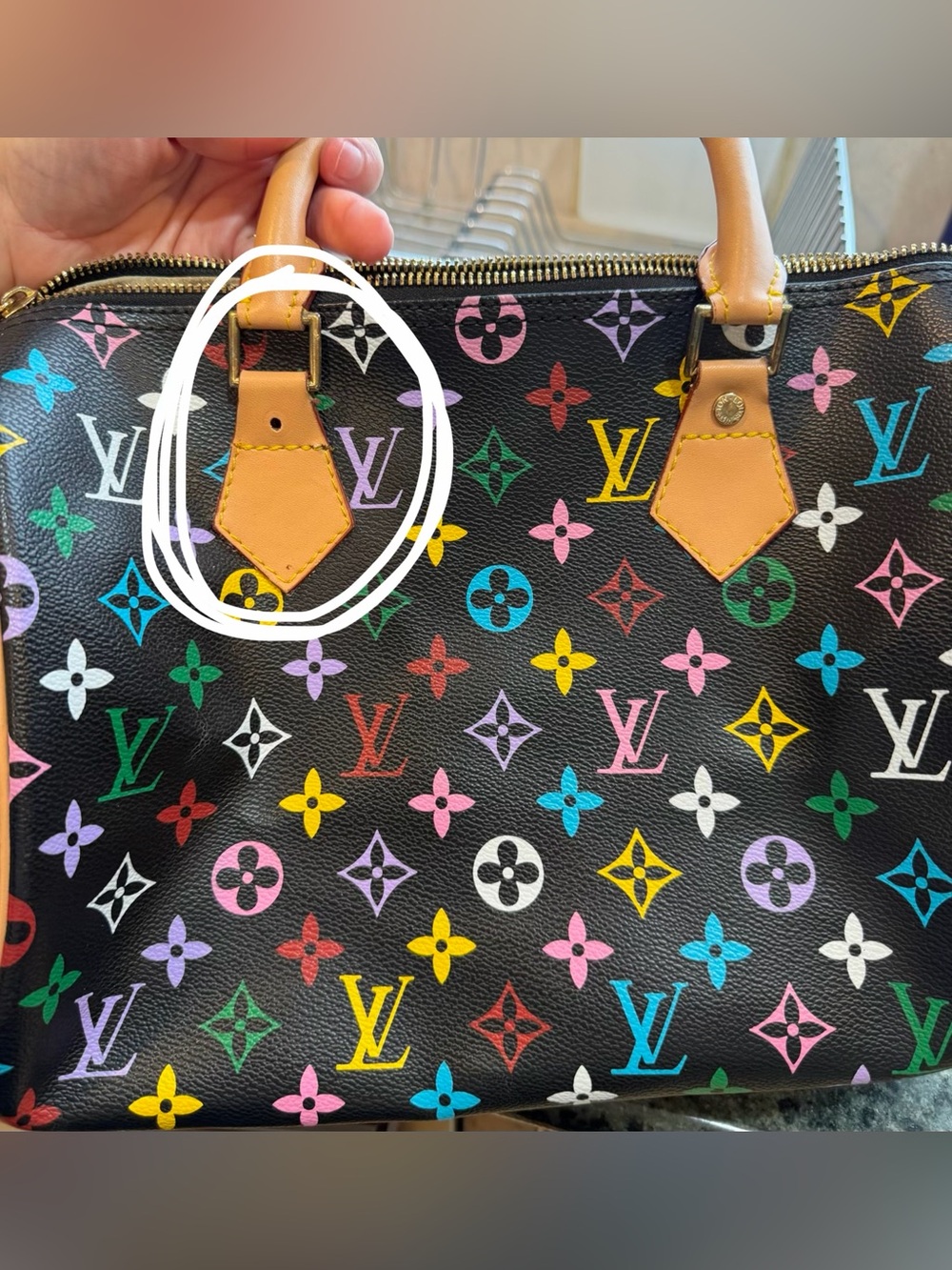 Colorful fun rainbow speedy style round purse MAKE AN OFFER! - Picture 4 of 8